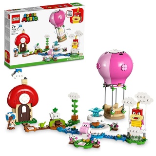 LEGO 71419 Super Mario Pfirsich's Garden Ballonfahrt Erweiterungsset 2023 Neu 7+ 453 Teile mit Pink Yoshi und Blue Toad