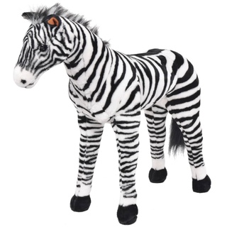 Ankonbej Plüschtier Zebra Stehend Plüsch Schwarz und Weiß XXL