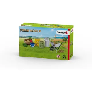 Schleich 42301 Farm World Spielset - Fütterung der Bauernhoftiere, Spielzeug ab 3 Jahren