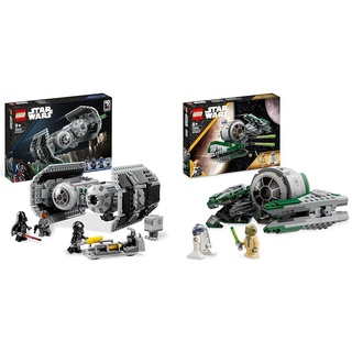 LEGO Star Wars TIE Bombe Modellbausatz mit Darth Vader Minifigur & Star Wars Yodas Jedi Starfighter Bauspielzeug, Clone Wars Fahrzeug-Set