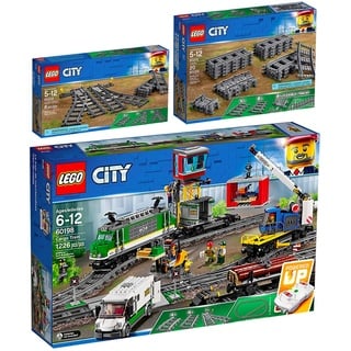 Lego City 3er Set 60198 60238 60205 Güterzug + Weichen + Schienen