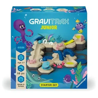 Ravensburger GraviTrax Junior Starter-Set S Ocean - Erweiterbare Kugelbahn für