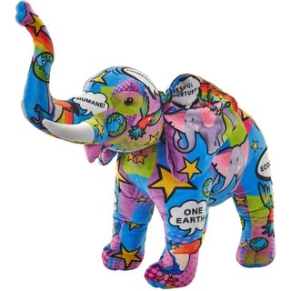 Wild Republic Message from The Planet Jumbo Elefant, Stofftier, 76 cm, Plüschtier, Füllung aus gesponnenen recycelten Wasserflaschen