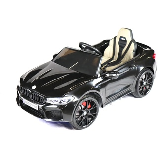 Elektro Kinderfahrzeug BMW M5 Drift Version - lizenziert - 2X 12V7A Akku, 2 Motoren- 2,4Ghz Fernsteuerung, MP3, Ledersitz+Eva (Schwarz)