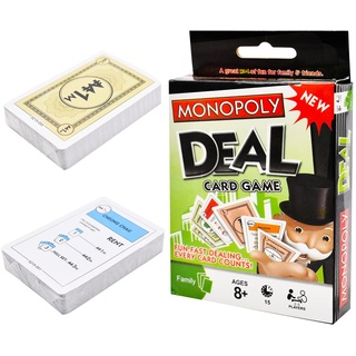 Tomicy Brettspiele Monopoly Deal Kartenspiel Schnelles Spiel Das unterhaltsame Kartenspiel Spiel für Familien und Kinder ab 8 Jahren