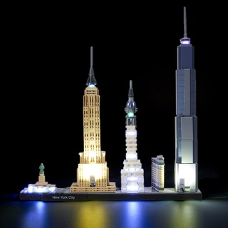 GEAMENT Verbesserte Version Licht-Set für New York City - Kompatibel mit Lego Architecture 21028 Bausteine Modell (Lego Set Nicht enthalten)