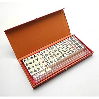 Mini Mahjong mit Box Traditionelles Chinesisches Mah Jong Set für Zuhause Reisen Mahjong-Set Familienspiel Party Freunde Versammlung Spiel Tischspiel Brettspiel