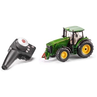 Siku siku 6881, Ferngesteuerter John Deere 8345R Traktor, 1:32, Inkl. Fernsteuermodul, Metall/Kunststoff, Grün, Batteriebetrieben, Kompatibel mit Anbaugeräten