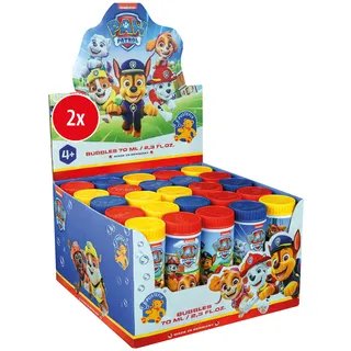 PUSTEFIX Seifenblasen Set I 50x Klassik 70ml PAW Patrol I Bunte Bubbles Made in Germany I Seifenblasen für Kindergeburtstag, als Mitgebsel oder Gastgeschenk I 50 x 70 ml Vorteilspack für Kinder