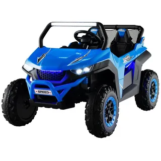 COSTWAY Elektro-Kinderauto 12V Kinderquad, 2 Sitzer, 2-4 km/h blau