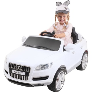 Actionbikes Motors Kinder Elektroauto Audi Q7 4L | 2.4 Ghz Fernbedienung - 12 Volt 10AH Batterie - 2 x 45 Watt Motoren - Elektro Auto für Kinder ab 3 Jahre (Weiß)