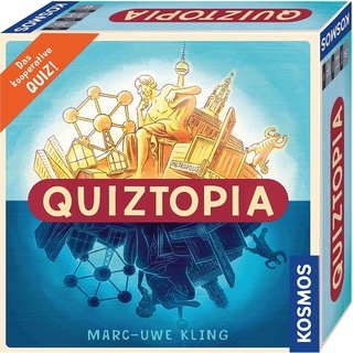 Kosmos 694296 - Quiztopia- Gemeinsam gegen das Spiel, das kooperative Quiz von Marc-Uwe Kling. Wissensspiel ab 16 Jahren, Brettspiel