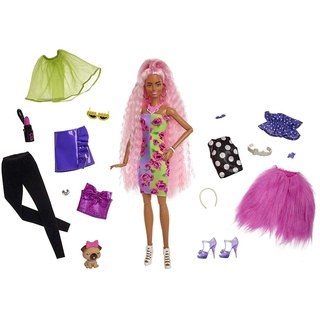 Mattel HGR60 - Barbie - Extra - Deluxe Puppe mit Styling-Zubehör und Tier