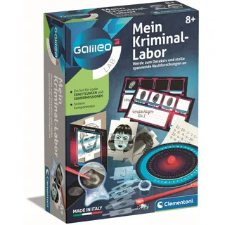 Galileo Lab Mein Kriminal-Labor - Detektiv-Set für Kinder ab 8 Jahren - Ausrüstung für Junge Detektive, Ermittler & Agenten - 59321 von Clementoni