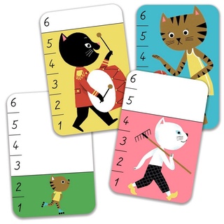 DJECO Spiel, Bata - Miaou Stichspiel für die ganz Kleinen mit lustigen Kätzchen