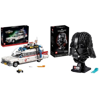 LEGO Icons Ghostbusters ECTO-1, großes Auto-Set für Erwachsene, Modellauto-Spielzeug & 75304 Star Wars Darth-Vader Helm Bauset für Erwachsene, Deko, Geschenkidee, Modell zum Bauen und Ausstellen