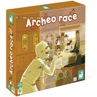 Janod - Archeo Race - Brettspiel für Kinder - Solitär-Strategiespiel - Thema Ägypten - FSC-zertifiziert - ab 8 Jahre, J02628