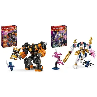 LEGO NINJAGO Coles Erdmech, Actionfiguren-Spielzeug mit veränderbarem Mech & NINJAGO Soras Technikmech, Actionfiguren-Spielzeug für Kinder, Ninja-Set