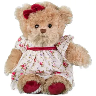 Bukowski Teddybär Cataleya braun/rosa mit Kleid 25 cm