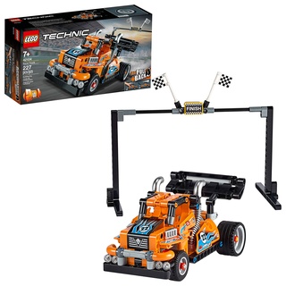 LEGO 42104 Technic Renn-Truck oder Rennauto, 2-in-1 Modell mit Rückziehmotor, Sammlung von Rennfahrzeugen