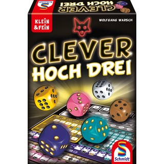 Schmidt Spiele 49384 Clever hoch DREI, Würfelspiel aus der Serie Klein & Fein