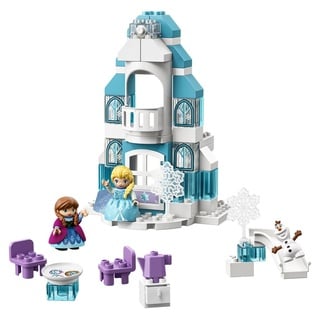 LEGO 10899 DUPLO Princess Frozen Elsas Eispalast, Bauset mit einem Leuchtstein, Prinzessin Elsa und Anna Mini-Puppen sowie Schneemann Figur, Spielz...