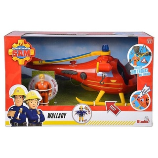 Simba Spielwaren Sam Hubschrauber Wallaby mit Figur Spielzeugflugzeuge Feuerwehr Autos Spielautos