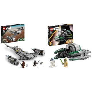LEGO 75325 Star Wars Der N-1 Starfighter des Mandalorianers aus Das Buch von Boba Fett & 75360 Star Wars Yodas Jedi Starfighter, Clone Wars Fahrzeug-Set
