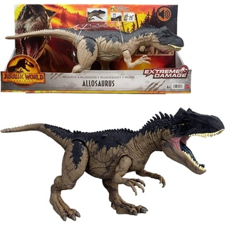 Jurassic World Allosaurus-Dinosaurier-Gelenkfigur, 44,5 cm lang, mit Sounds, Mehrfarbig, einzigartig (Mattel HFK06)