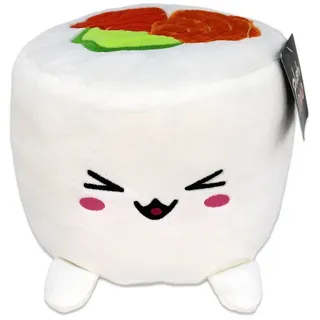 BEMIRO Tierkuscheltier Sushi Kuscheltier mit Kawaii Gesicht - ca. 20 cm weiß