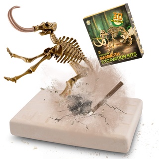 MUSCCCM Mammut Ausgrabungsset für Kinder, Dino Spielzeug, 3D-Skelett Dinosaur Modell Dino Ausgrabungsset, Dino Party Kindergeburtstag Spiele, Dino Geschenk Mitgebsel Kindergeburtstag Junge