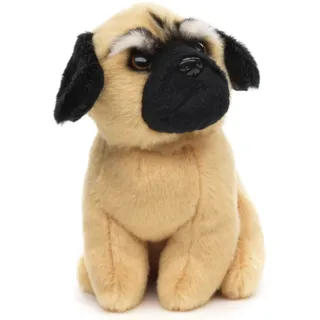 Uni-Toys - Plushie - Mops, sitzend - 12 cm (Höhe) - Plüsch-Hund - Plüschtier, Kuscheltier