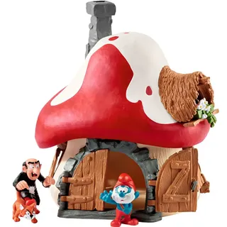 Schleich® Spielfigur Die Schlümpfe Schlumpf Haus mit 2 Figuren