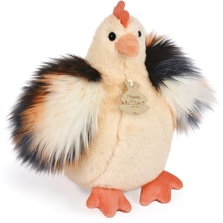 Histoire d'ours - Plüschtier Huhn – Bauernhoftier – Huhn beige – 20 cm – weich und süß – Geschenkidee zur Geburt und Geburtstag Mädchen und Jungen – HO3162