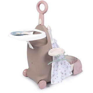 Smoby Toys - Baby Nurse Puppen-Trolley für Kinder - rollbarer Puppenkoffer mit ausklappbarem Schlaf- und Essbereich für Puppen bis 42 cm - ab 18 Monate