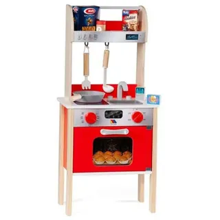 Spielküche Moltó 21293 aus Holz in Rot – Kreativer Kochspaß in 10 Teilen