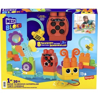 Mega Bloks - Rollspaß Raupenzug Kleinkind Motorik-Spielzeug (Sensorik)