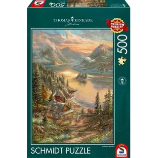 Schmidt Spiele 59710 - Pracht am Seeufer, Puzzle Thomas Kinkade 500 Teile