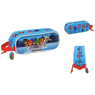 PJ Masks Federtasche Pj masks Zweifaches Mehrzweck-Etui PJ Masks Blau 21 x 8 x 6 cm blau