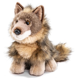 Uni-Toys - Wolf Junges, sitzend - 20 cm (Höhe) - Plüschtier, Kuscheltier