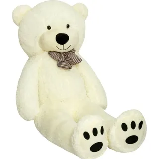 TEDBI XXL Groß Teddybär Plüsch Kuschel Stoff Tier Teddy Bär S01, Farbe:Creme, Größe:XXXL - 200cm