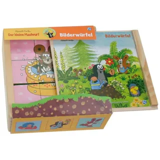 Trötsch Verlag Puzzle Holz-Bilderwürfel "Der kleine Maulwurf" (Würfelpuzzle), 19 Puzzleteile