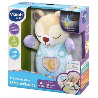 VTech Teddybär Plüschtier für Babys +0 Monate, ESP Version, blau (3480-539822) VTECH