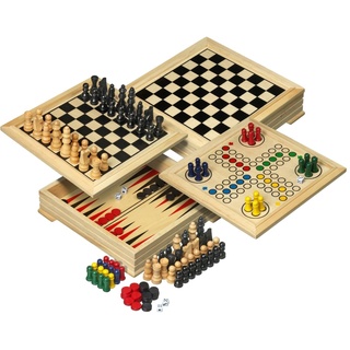 Philos 3104 - Holz-Spielesammlung Reise, mit verschiedenen Spielmöglichkeiten