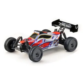 Absima RC-Auto 1:10 Green Power Elektro Modellauto Racing Buggy AB3.4 V2 Allrad (fertig aufgebaut), mit LED Licht und 2,4GHz Fernsteuerung rot|weiß