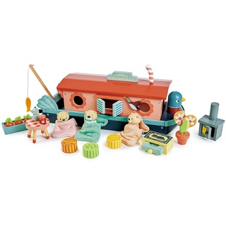 Spielfiguren-Set Hausboot Aus Holz