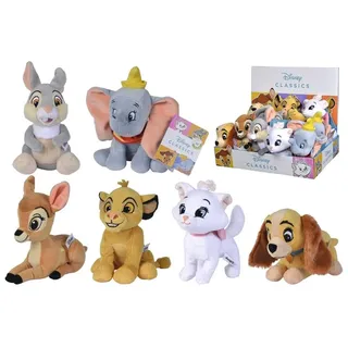 Simba - Disney Animal Friends Plüschtiere, 17 cm, 6 Modelle erhältlich, Dumbo, Bambi, Marie, Trommel, Lady, Wird zufällig ausgewählt, geeignet für alle Altersgruppen (6315876253)