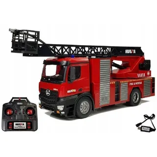 COIL RC-Auto RC-Feuerwehr, RC Ferngesteuertes, Feuerwehrauto (HUINA 1561), 1:14, 2,4 GHz, LED, Sound, Steuerkanäle: 22 Kanäle rot