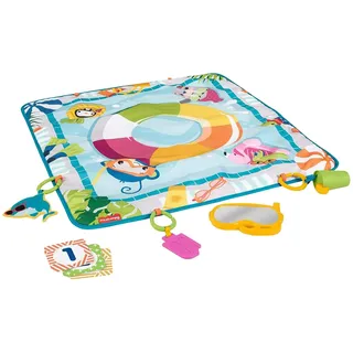 Fisher-Price GRR44 - Plitsch-Platsch Entdecker Spieldecke, Baby-Spieldecke mit Spielzeug, für Neugeborene