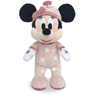 Disney 6315870353, Schlaf Gute Mimmi Mund Kuscheltiere, Mimmi Mouse Set Kuscheltiere mit Schlafanzug mit Leuchtstern, 25 cm, Von 0 Monaten
